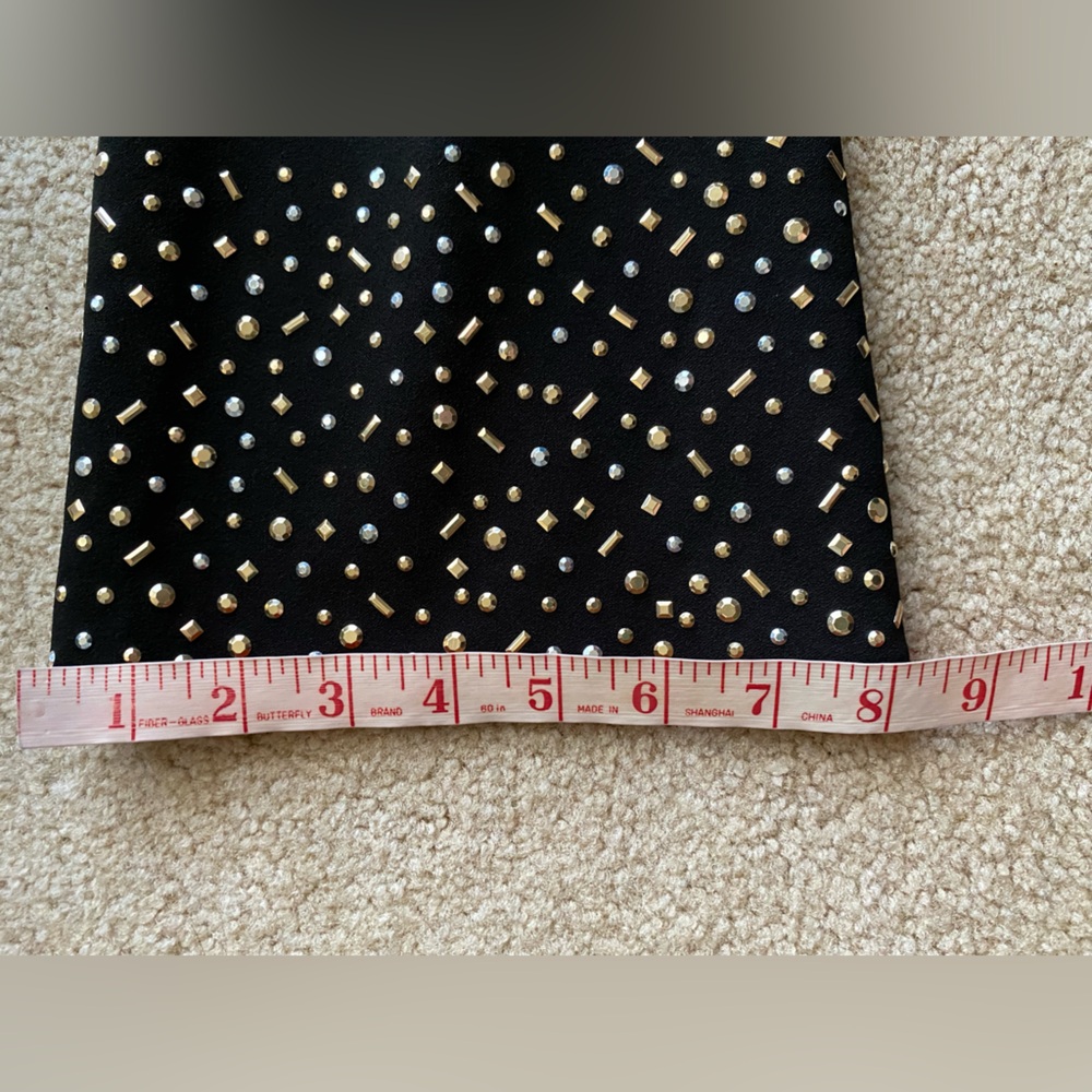 Jessica Howard black shift dress wide bell sleeve studs - Picture 15 of 17